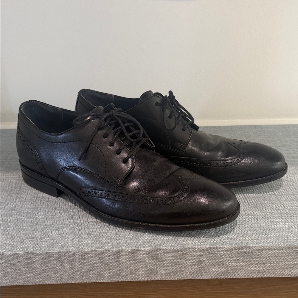 Cole Haan Black Leather Oxford Shoes
